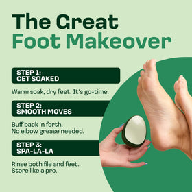 HAPPY SOLES file in hand illustrating compact size and ease of use for precise control