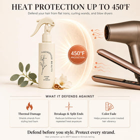 Harmonize Beauty mist on dry hair for midday refresh and frizz control demonstration