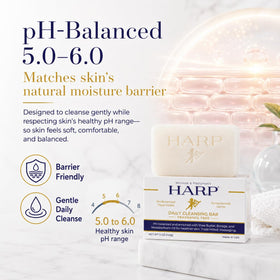Mansure & Prettyman's HARP close-up of bar texture highlighting creamy lather potential