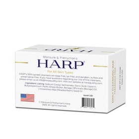 Mansure & Prettyman's HARP bar on bathroom shelf in calm setting promoting sensitive-skin use