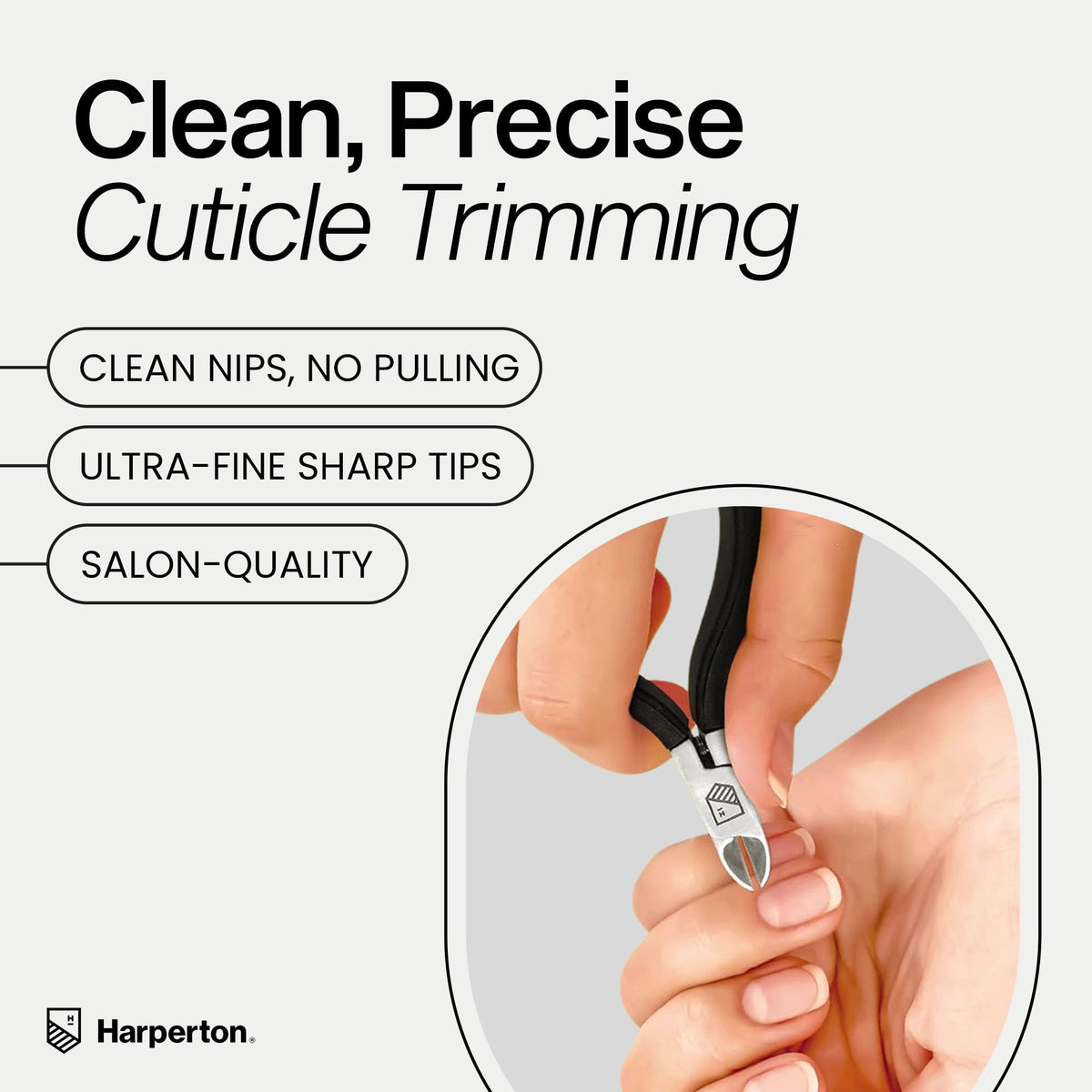 Harperton handle detail with rubber grip for steady control