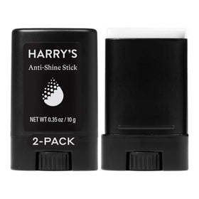 Harry's front packaging showing two anti-shine sticks and benefits
