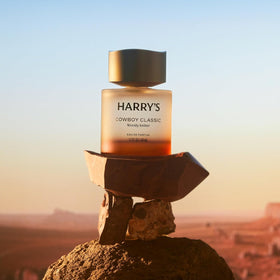 Harry's cap and glass texture close-up conveying premium finish