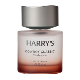 Harry's bottle front view showing clean design and confident presentation