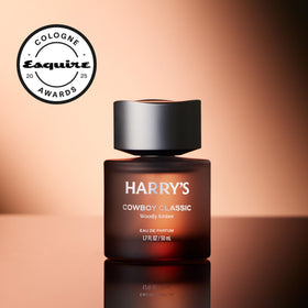 Harry's label detail close-up highlighting ingredients and craftsmanship
