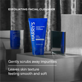 Harry's daily facial lotion label showing SPF 15 and shea butter for lightweight protection