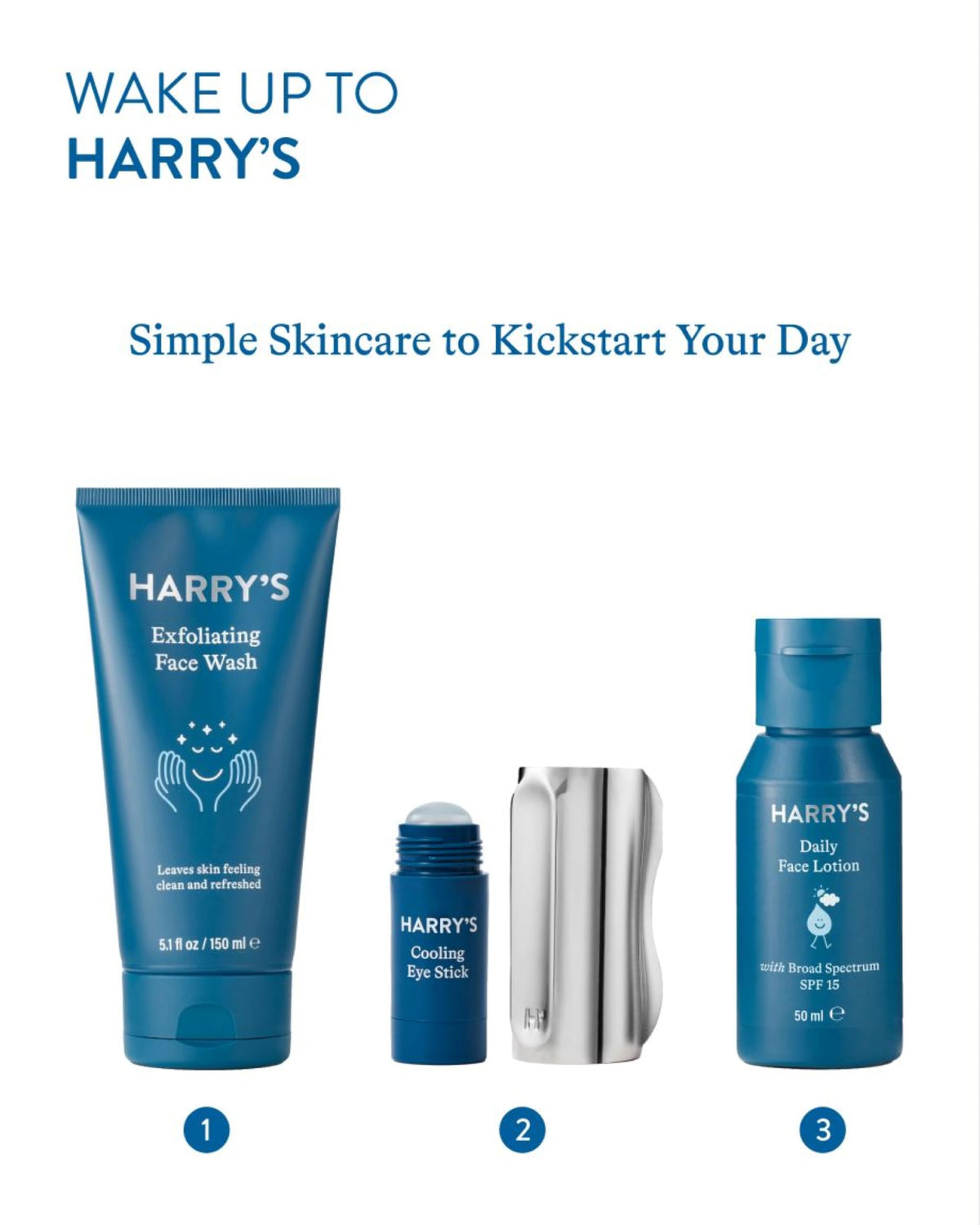 Harry's eye stick inside refrigerator showing chilled storage and enhanced depuffing benefit
