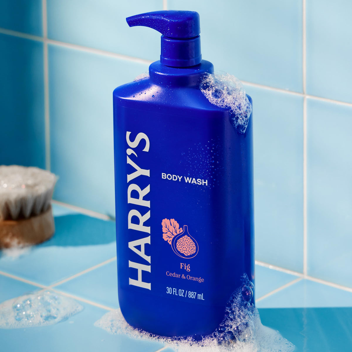 Harry's back label close-up showing ingredient list and transparency benefit