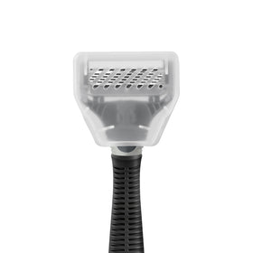 Harry's foaming shave gel tube front label with aloe-enriched lather for soothing protection