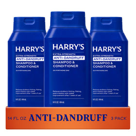 Harry's front packaging of 2-in-1 14 fl oz showing bottle and branding for easy ID and use