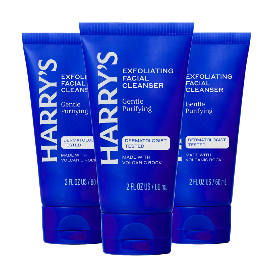 Harry's front packaging travel size showing three tubes and convenience
