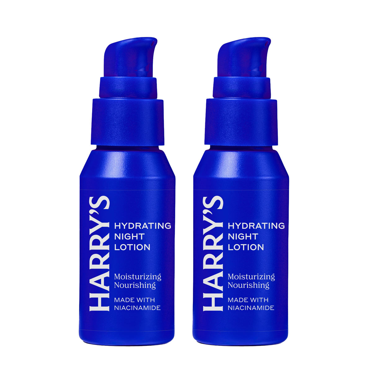 Harry's front packaging showing two 1.7 fl oz bottles, travel-friendly hydration