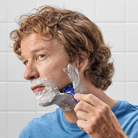 Harry's razors inside a toiletry bag for travel convenience benefit