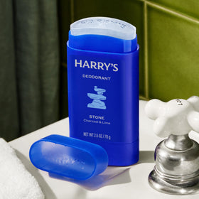 Harry's label detail showing ingredient list and aluminum-free benefit