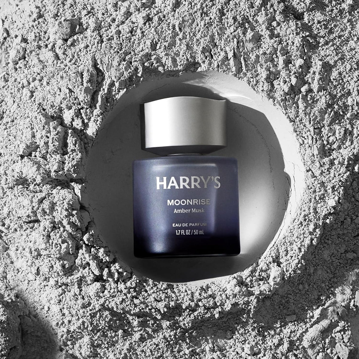 Harry's Moonrise label detail featuring notes list benefit: crafted ingredients visible