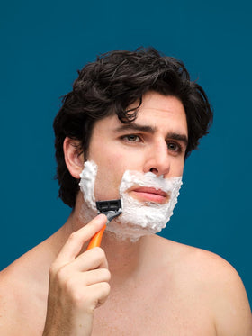 Harry's shaving set gift box staged to show ready-to-give convenience