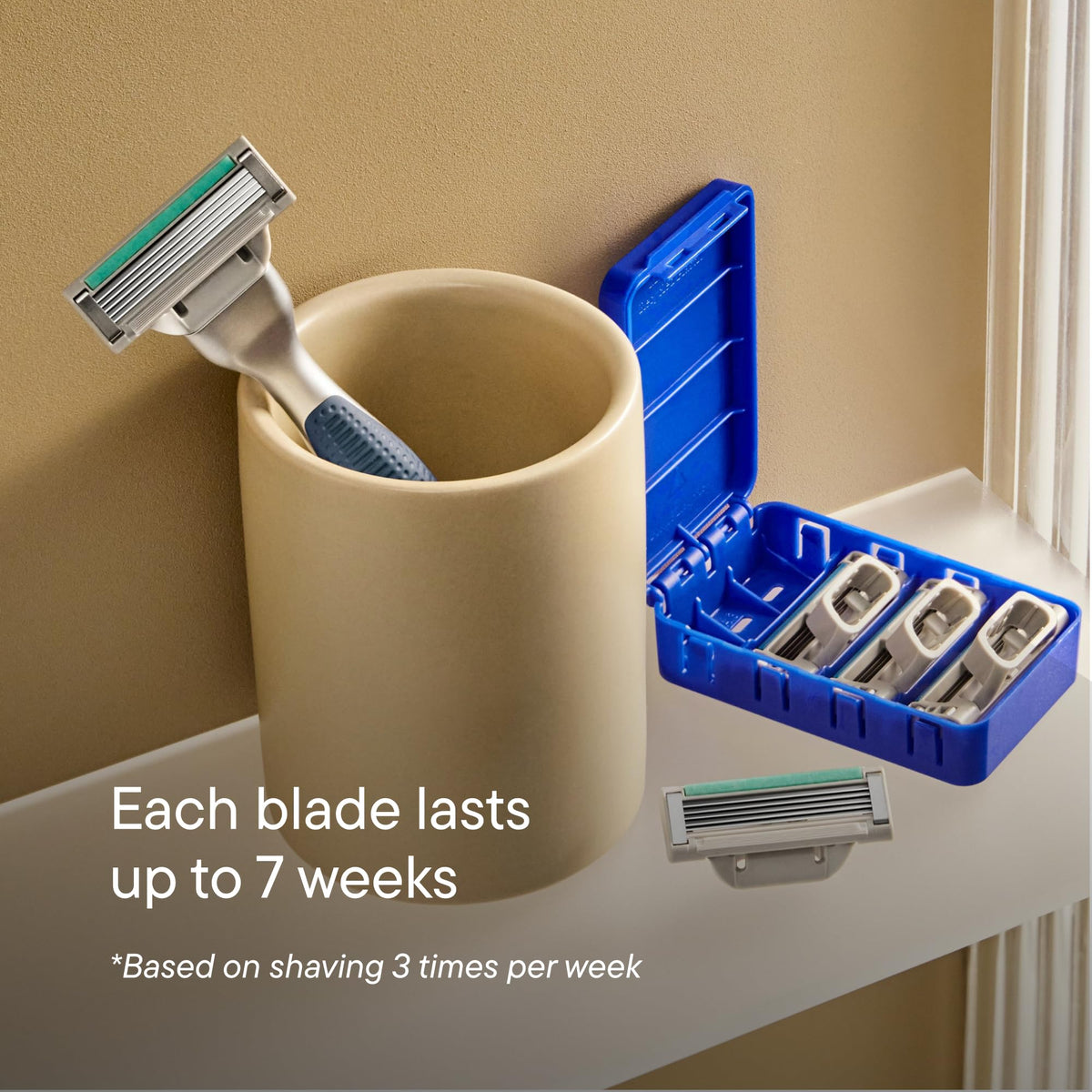 Harry's blade edge detail demonstrating precise cutting performance and closeness