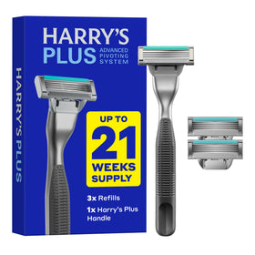 Harry's Onyx handle front view showing premium balance and control
