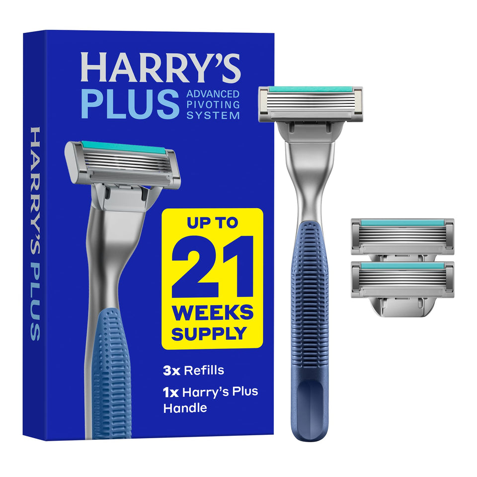 Harry's Tide metal handle front view showing premium balance and control
