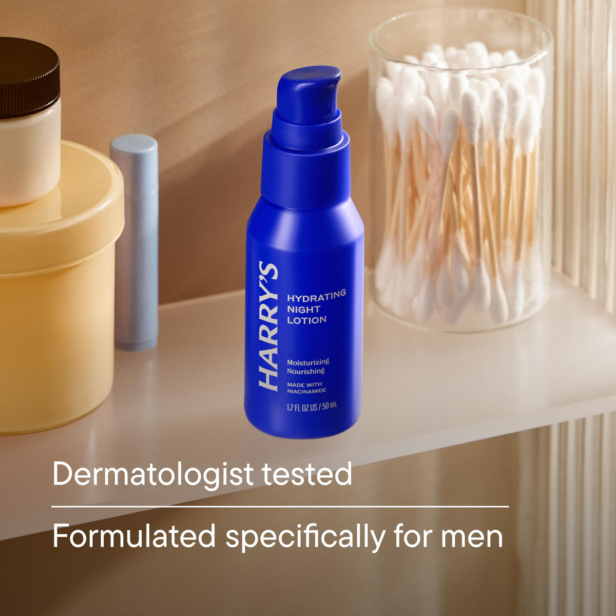 Harry's pump dispensing lotion, controlled hygienic application benefit