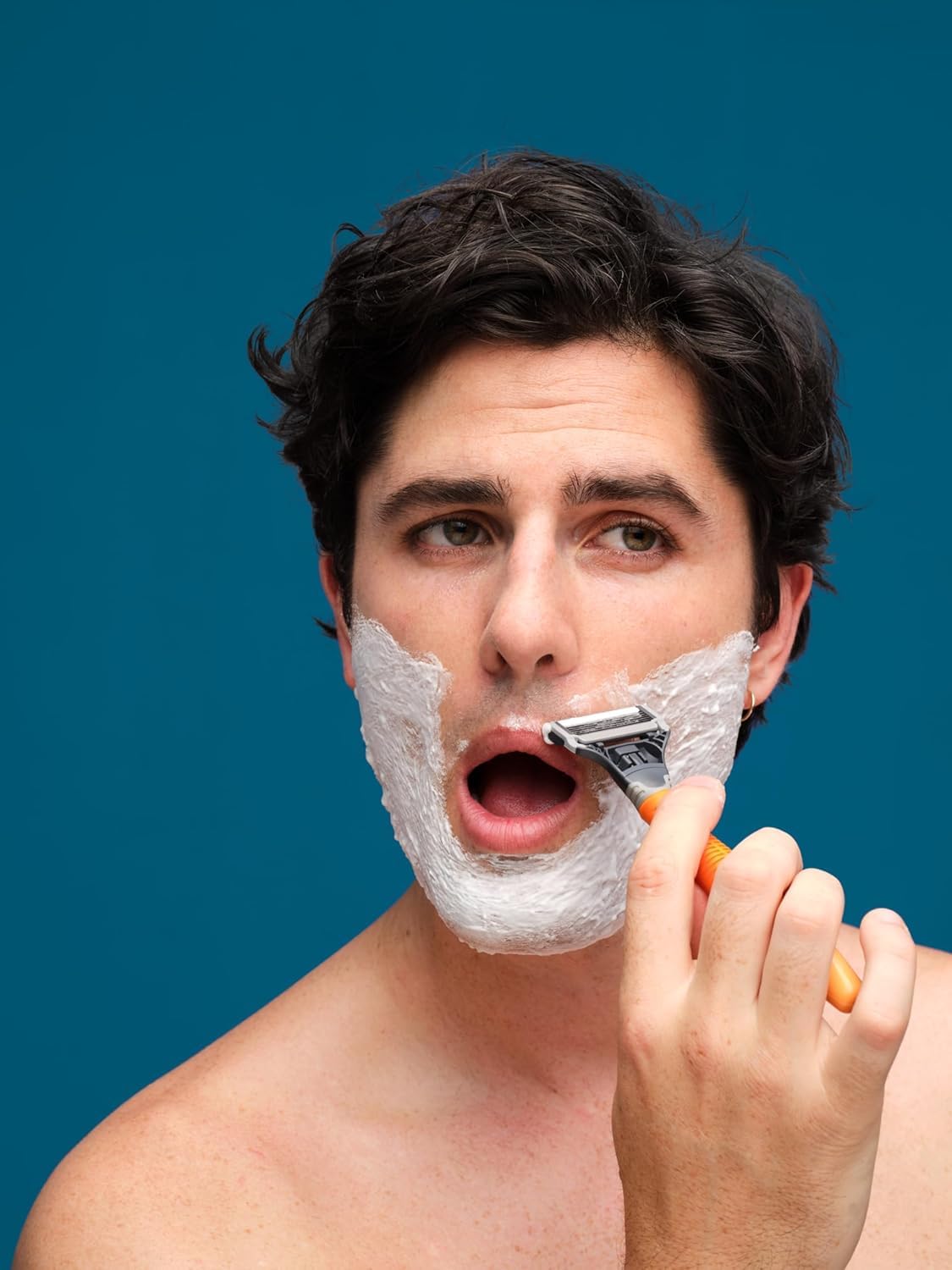 Harry's razor in bathroom scene demonstrating everyday grooming ease