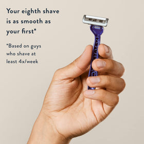 Harry's recycled-handle texture highlighting durable eco-friendly grip