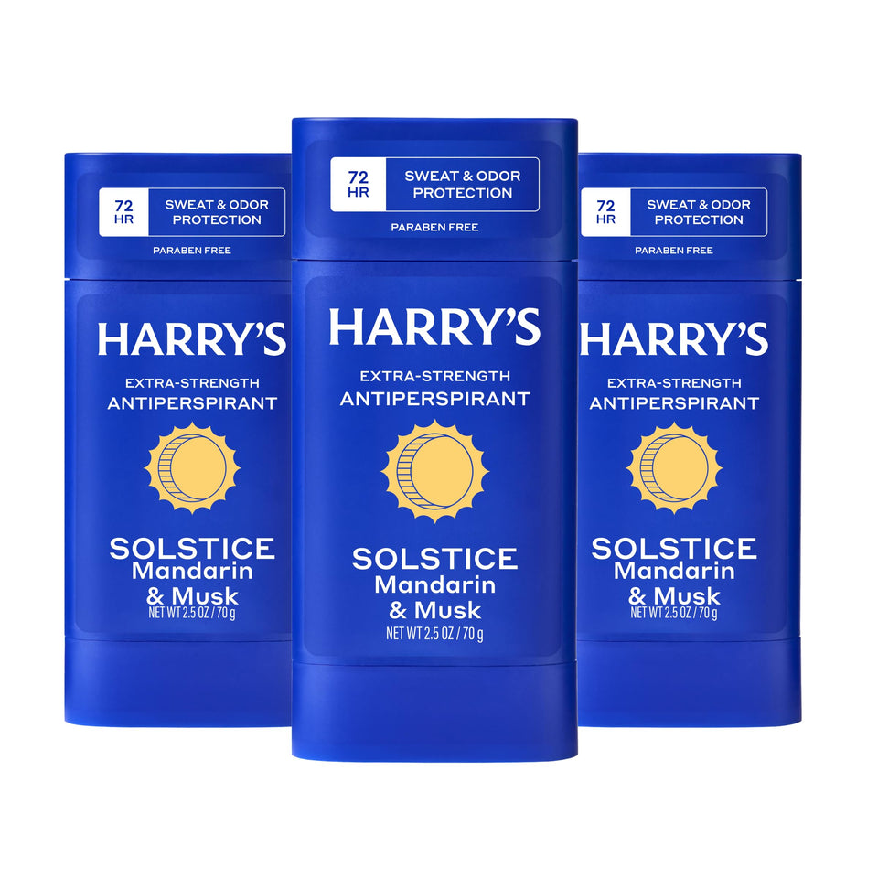 Harry's Solstice front packaging showing 3-pack and key protection