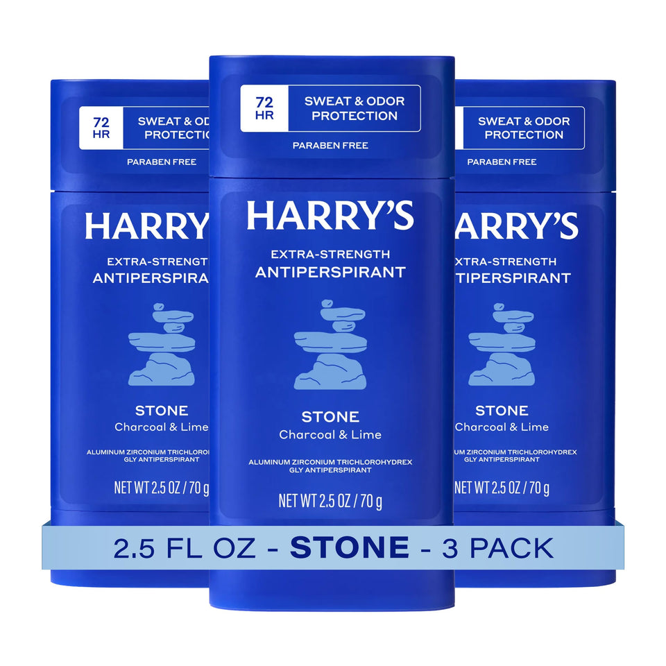 Harry's Stone front packaging showing clean design and 72-hour protection