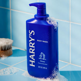 Close-up of thick lather from Harry's showing rich suds that condition skin
