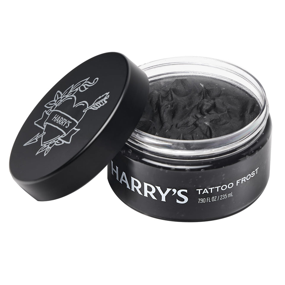 Harry's Tattoo Frost front packaging showing product and label benefits