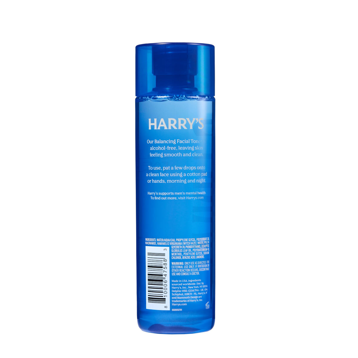 Harry's toner on a cotton pad ready to remove residue and refresh