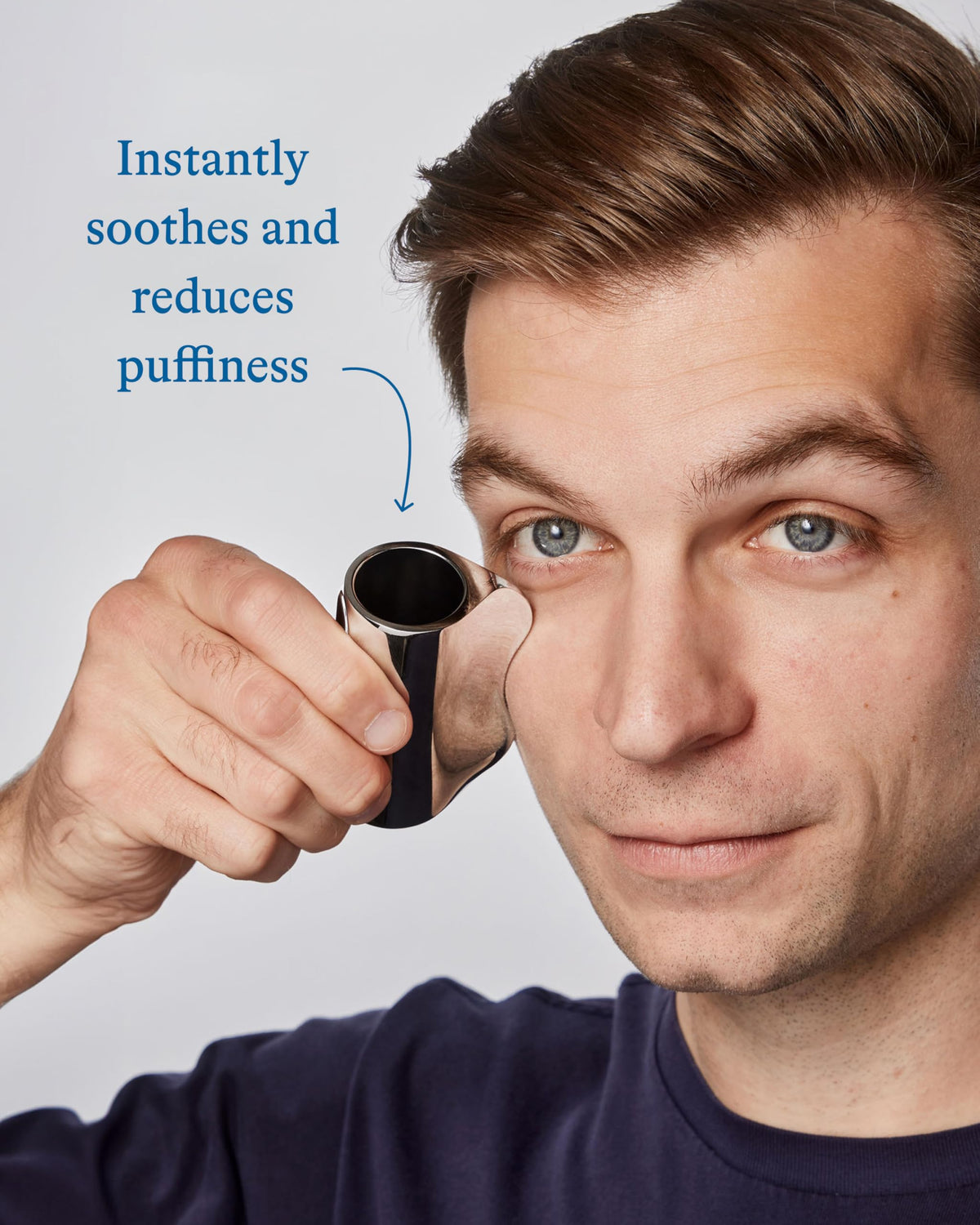 Harry's tool placed on vanity beside lotion showing routine pairing and streamlined grooming benefit