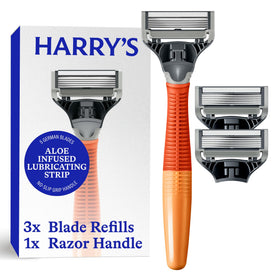 Harry's Truman handle front view showing balanced grip for steady control
