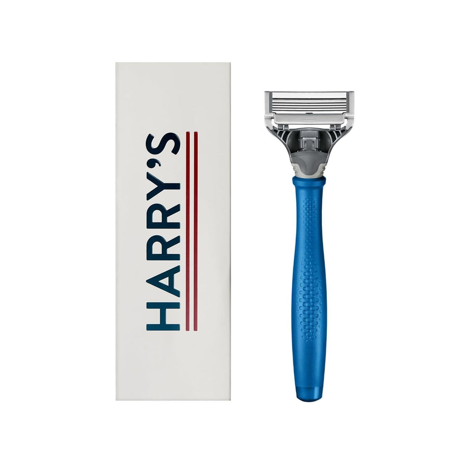 Harry's Truman handle front view showing ergonomic grip and balanced control