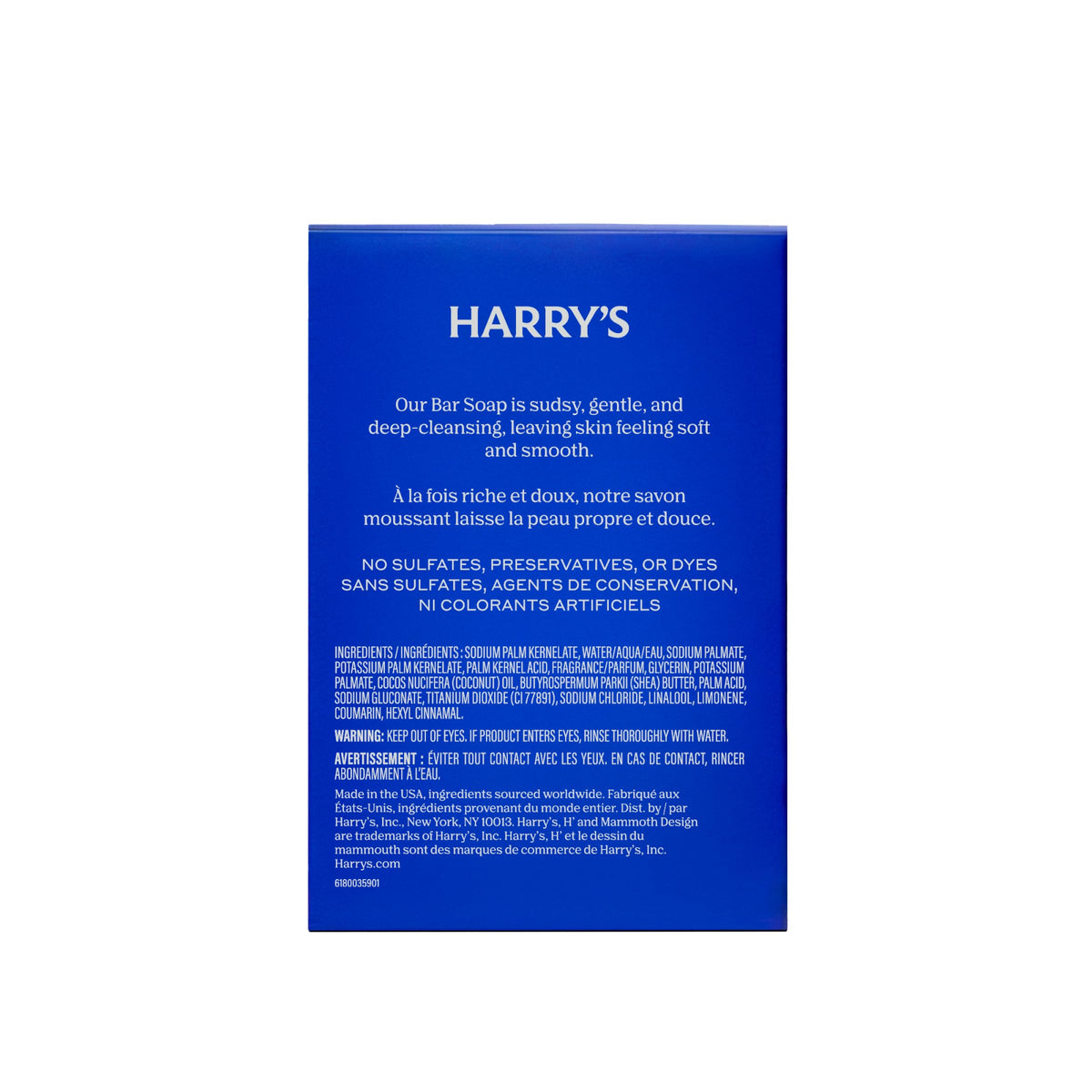 Harry's bar producing creamy foam to show rich lather and effective cleansing