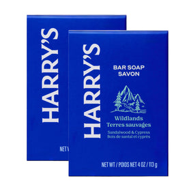 Harry's front packaging showing two Wildlands bars and clear product messaging