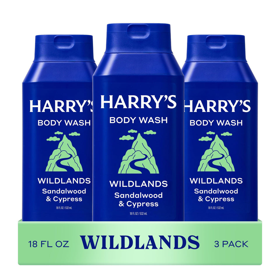 Harry's Wildlands front bottle showing label and clean design for easy identification
