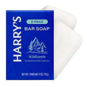 Harry's bar drying on a draining dish to preserve the soap's lifespan