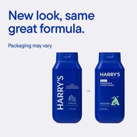 Harry's bottle on shower shelf conveying daily routine convenience