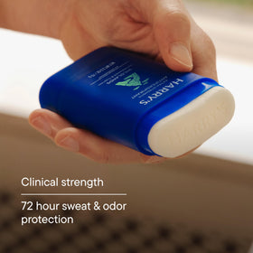 Open Harry's Wildlands antiperspirant applied demonstrating easy, clean application