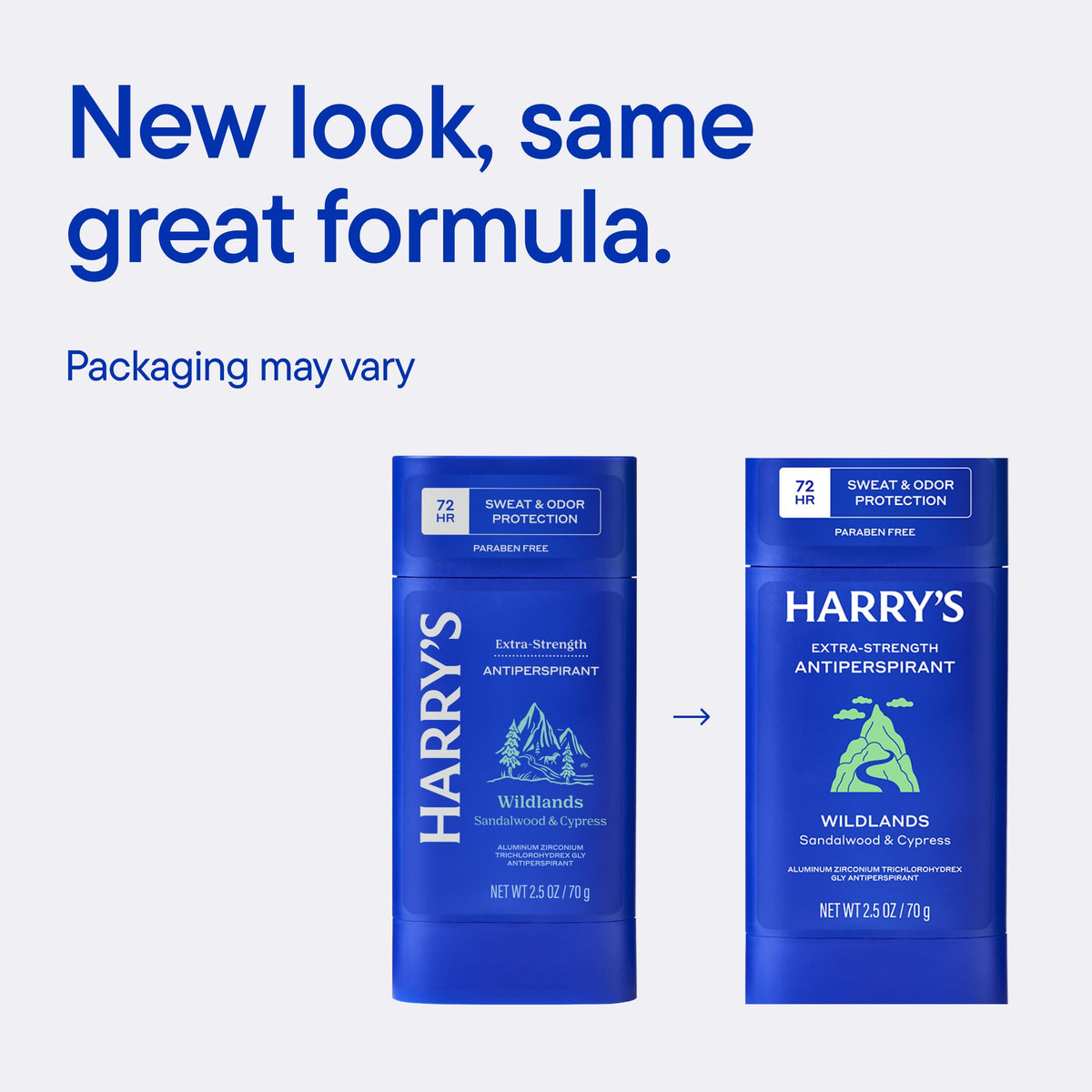Three-pack layout of Harry's Wildlands sticks highlighting value and backup supply