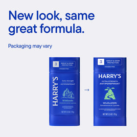 Three-pack layout of Harry's Wildlands sticks highlighting value and backup supply