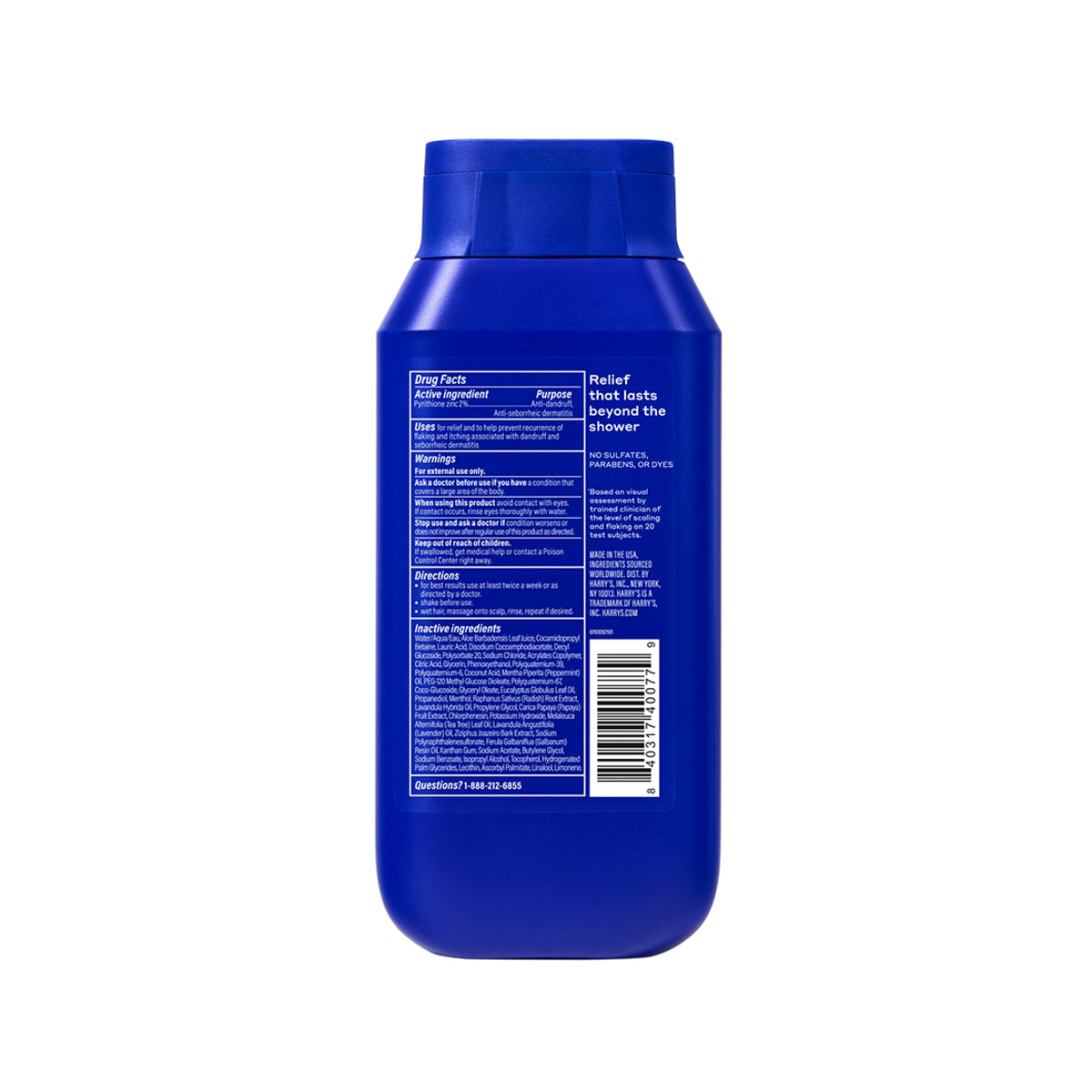 Harry's bottle on bathroom counter styled to suggest a tidy grooming routine