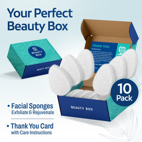 HartFelt sponges styled on bathroom counter creating spa-like routine