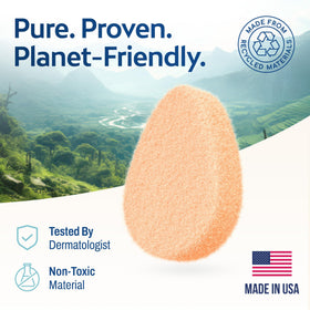 HartFelt sponges arranged in bathroom highlighting sustainable daily use