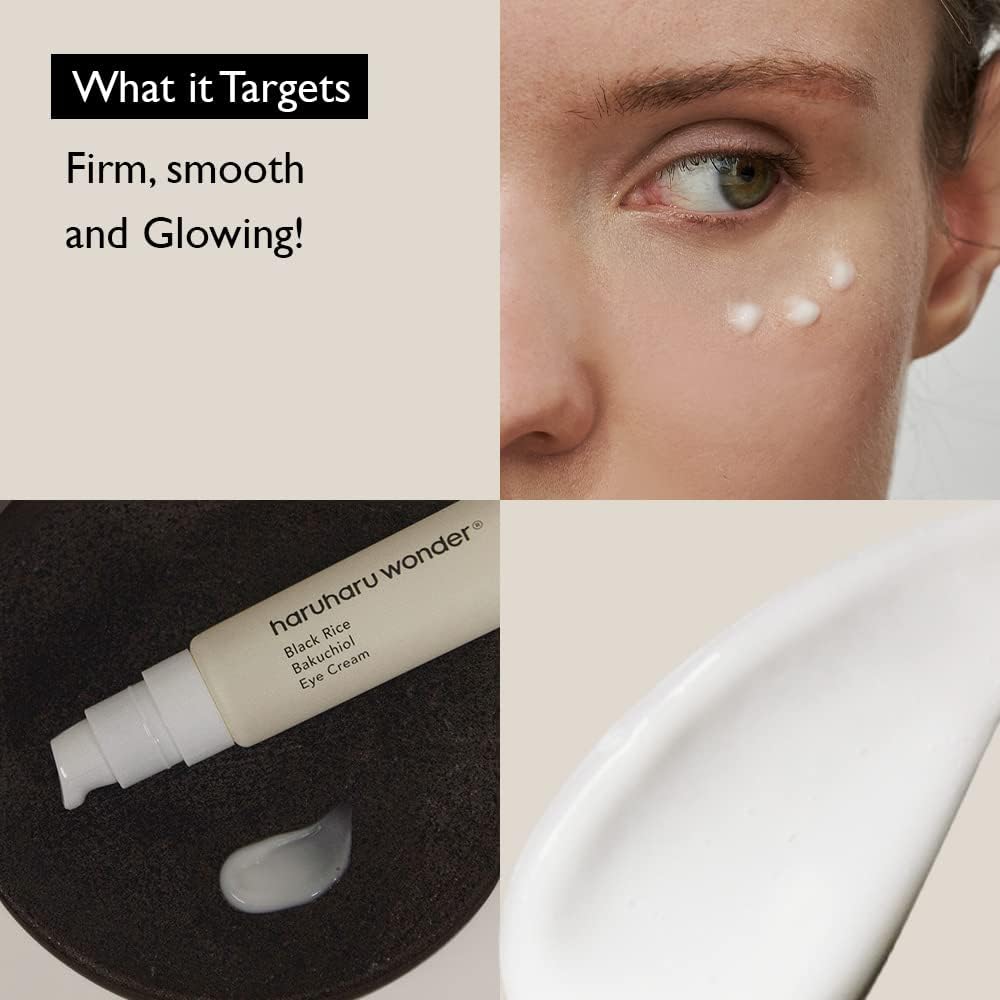 HARUHARU application under eye demonstration illustrates gentle tapping technique