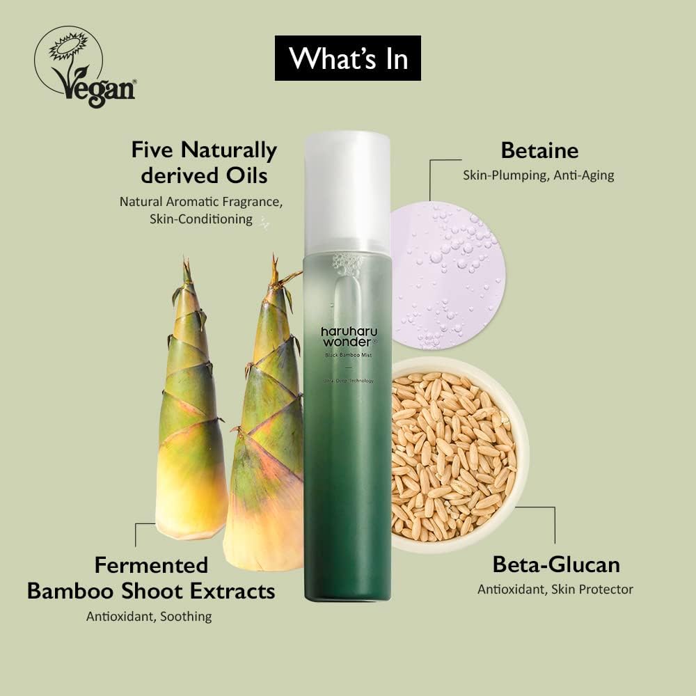 HARUHARU product label listing fermented bamboo and ginseng benefits