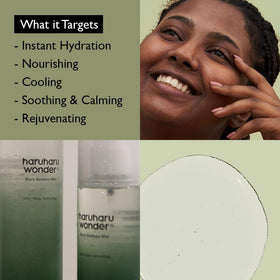 HARUHARU mist on bathroom counter as refresh routine uplift