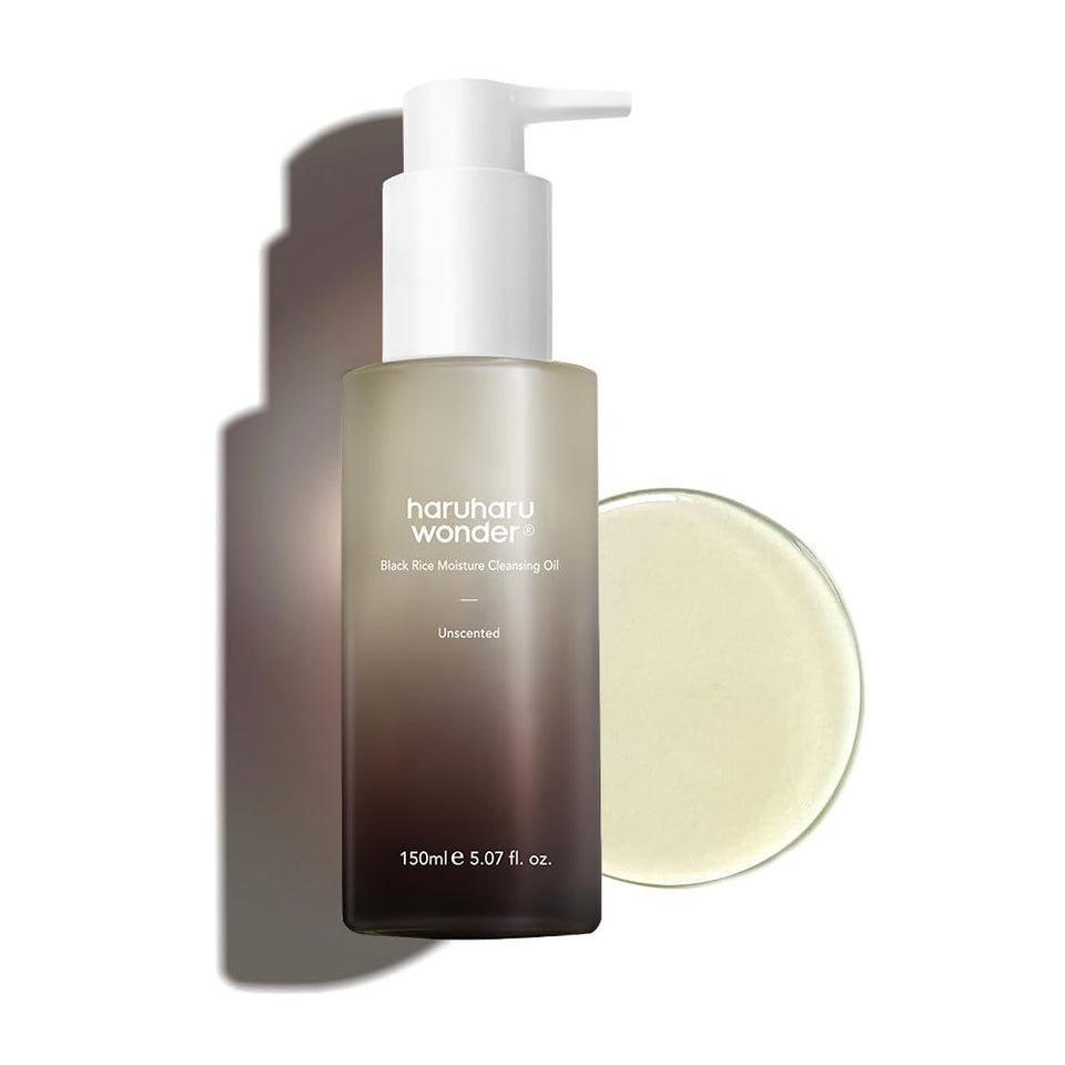 HARUHARU front bottle showing label and moisture cleanser benefits