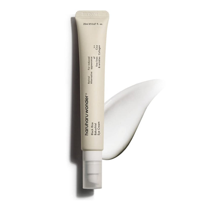HARUHARU front packaging of eye cream showing compact 20ml tube benefit travel-friendly